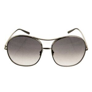 CHLOE OVERSIZED SUNGLASSES/ BLACK/BROWN
